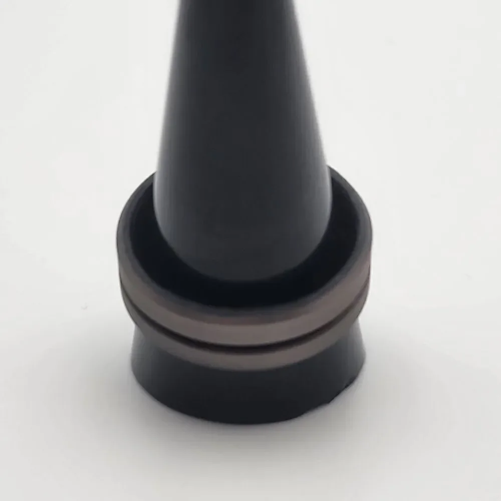 ROQ Gray & Black Breathable Comfort Engraved Middle Line Silicone Ring (11)